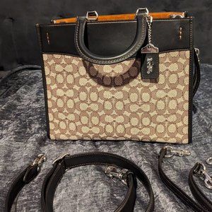 Coach Rogue 25 Signature Textile Jacquard Satchel